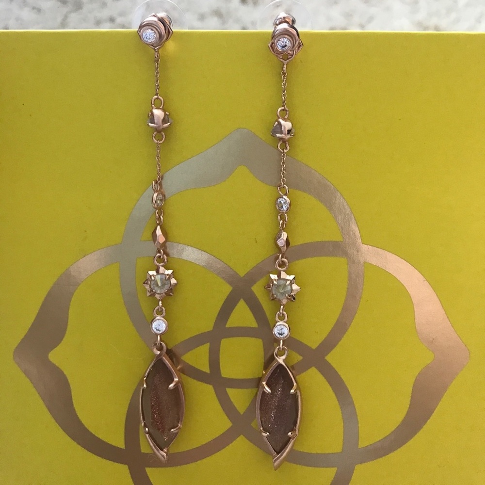 Rose gold Kendra Scott earrings